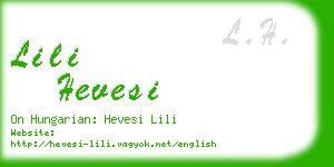 lili hevesi business card